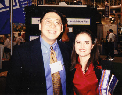 Dr. Wang with Danica McKellar