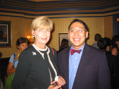 Dr. Wang with Kate O'Bierne
